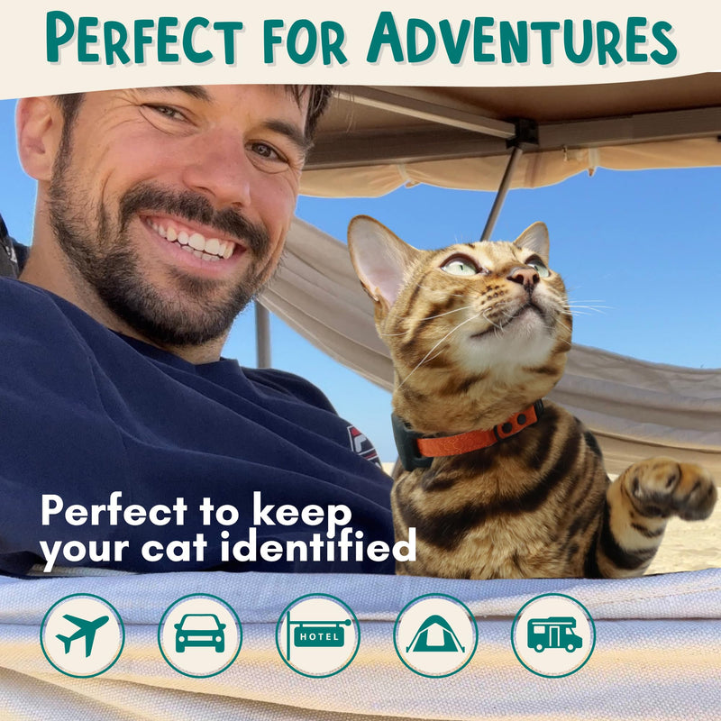 OutdoorBengal Durable Cat Collar Breakaway with Soft Padding for medium to large cats - Thin Heavy Duty Tactical Fabric, Comfortable, Quick Release Breakaway Cat Collars, No Bell Collar (Black, Adult) Charcoal Black - PawsPlanet Australia