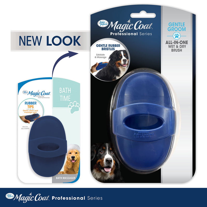 Four Paws Magic Coat Professional Series Grooming All-in-One Wet & Dry Detangling Brush for Dogs, 1 Count - PawsPlanet Australia