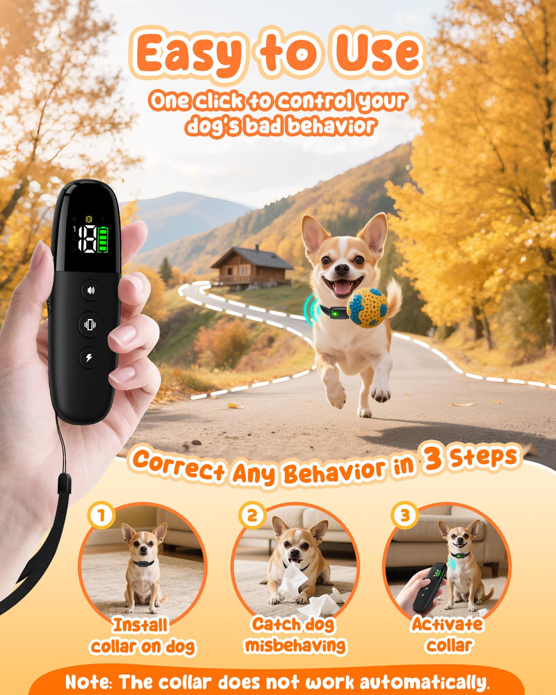 Small Dog Shock Collar for Dogs 5-15lbs - 2000FT Remote,Waterproof,Vibration/Beep/Safe Shock E-Collar - Dog Training Collar with Remote Control for Puppies, Small & Medium Breeds - PawsPlanet Australia