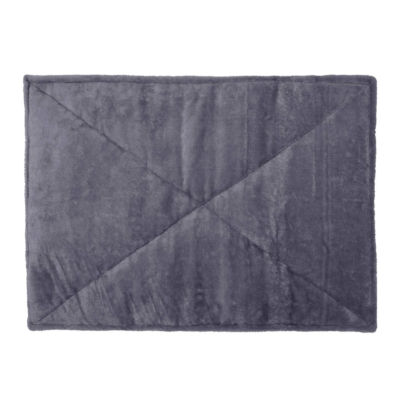Furhaven ThermaNAP Self-Warming Cat Bed for Indoor Cats & Large/Medium Dogs, Washable & Reflects Body Heat - Quilted Faux Fur Reflective Bed Mat - Gray, Large Large - 36"L x 24"W - PawsPlanet Australia