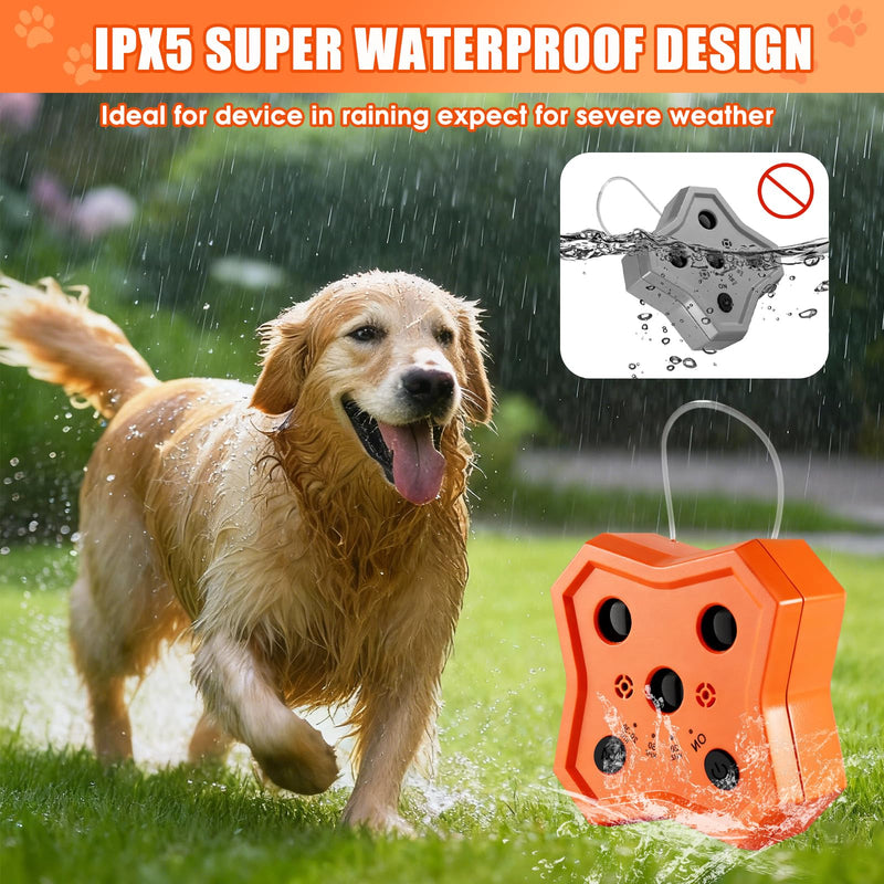 Anti Barking Device for Dogs: Ultrasonic Dog Bark Deterrent Devices with 3 Training Modes 50 FT | Dog Barking Silencer Bark Box for Indoor Outdoor | Stop Barking Control Device for Dogs (Orange) Orange - PawsPlanet Australia