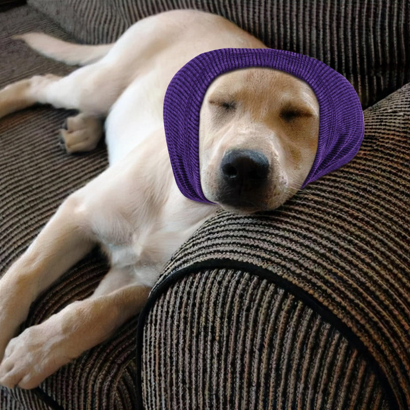 Quiet Ears for Dogs, Rbenxia 1 Piece Dog Ear Cover Hoodies Dog's Ear Muffs Headband Noise Ear Protection Warm Winter Ear Scarf for Dogs (Purple, Large) Purple - PawsPlanet Australia