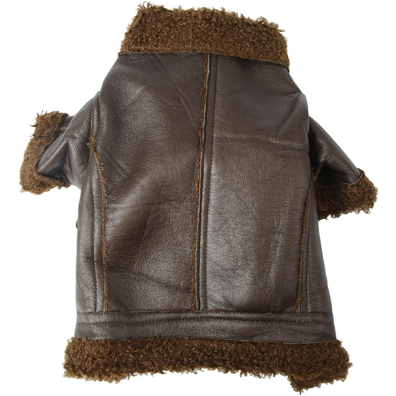 Dog Leather Jacket, Dog Winter Leather Coat Warm for Small Medium Large Dogs for Cats for Winter for Outdoor (M)