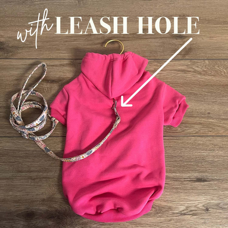 Soon to Be Big Sister Dog Hoodie Fleece Lined Pullover Sweatshirt with Leash Hole (Baby Pink, Medium 56) Baby Pink Medium (6-12lbs) - PawsPlanet Australia