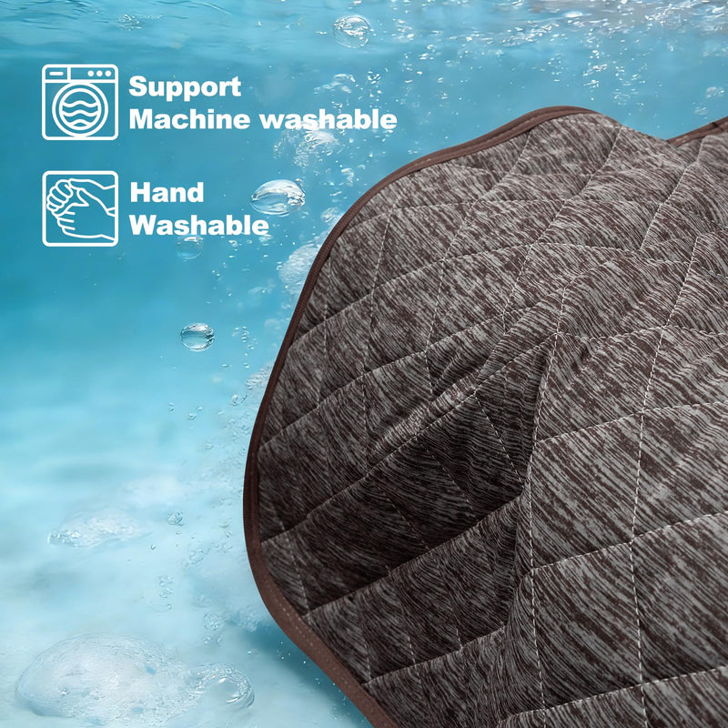 Cooling Mat for Dogs: Waterproof Pet Cooling Mat for Crate Kennel, Summer Indoor Dog Cooling Pad for Floor and Sofa, Dark Grey, Small Dog/Cat Small(28“x22") 002-Brown - PawsPlanet Australia