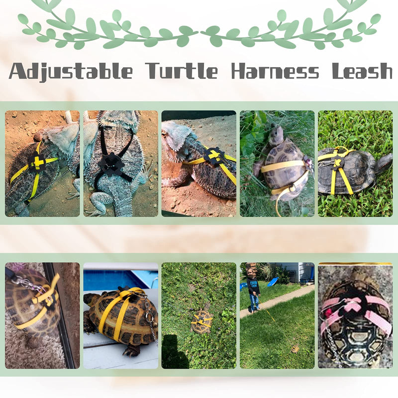 Bonaweite Turtle Leash Small Pets Turtle Leash and Harness Pet Tortoise Leash Walking Rope for Turtle Supplies Adjustable Control Rope for Outdoor Walking Training Green Medium