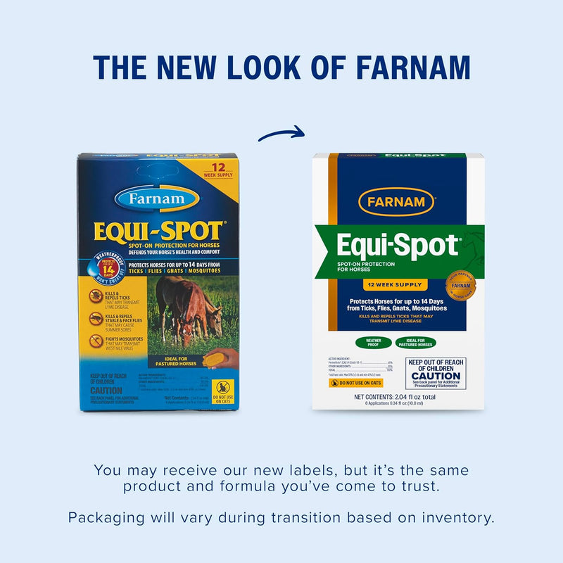Farnam Equi-Spot Spot On Protection for Horses, 12-Week Supply with 6 Applications 12 week supply - PawsPlanet Australia