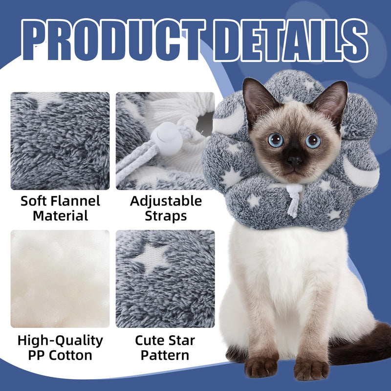 MABOZOO Adjustable Cat Cone Collar Glow in The Dark, Pet Recovery Collar Elizabethan Collar for Kittens Cats After Surgery, Pet E Collar Neck Cone After Surgery for Small Animal Stop Licking(L) L - PawsPlanet Australia