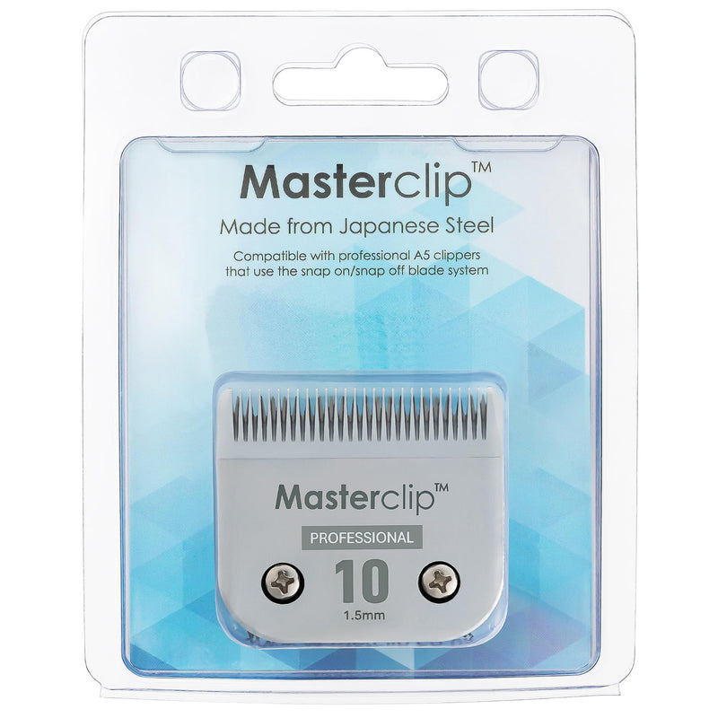 Masterclip Professional Range Dog Clipper A5 Blade Super Strong Japanese Carbon Steel; 10, 30, 7F, 7#, 5F, 5#, 4F, 4# Compatible with All A5 Snap on/Off Clippers (10)