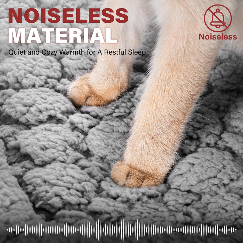 Mora Pets Self Warming Cat Bed Self Heating Pet Pad with Bolster and Foam Washable Removable Cover Non Slip Thermal Sherpa Fabric Pet Mat Grey 23 Inch 23"L x 21"W x 3"Th - PawsPlanet Australia