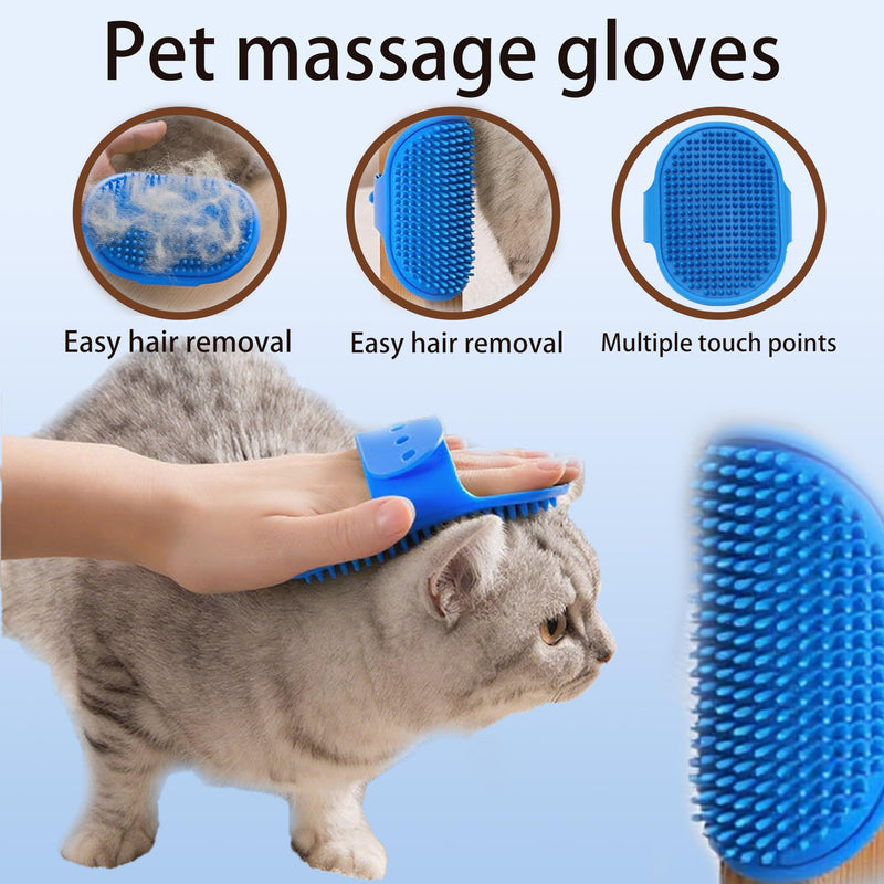 6PCS Pet Grooming Kit for Dogs,Cats and Horses |Pet Bath Brush|Pet Washing Gloves|Dog Bath Supplies|Dog Bath Brush | Dog Washing Brush - PawsPlanet Australia