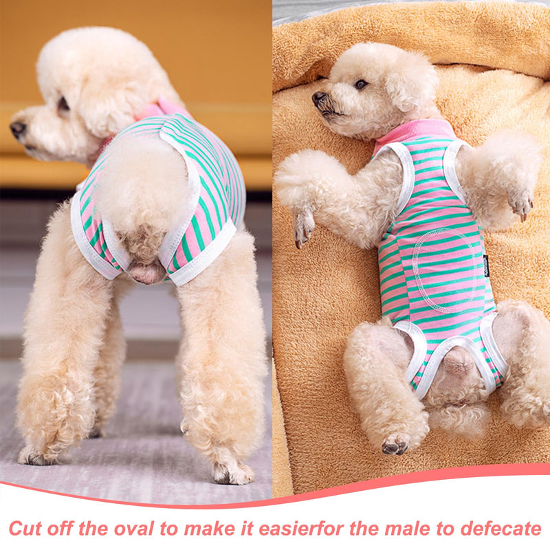 Dog Surgery Suit, Soft Dog Surgical Bodysuit for Allergies Wound Protection Cone Alternative (M) M