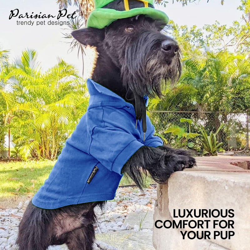 Parisian Pet Dog Polo Shirt – Classic Blue Cotton Pet Apparel with Collar & Buttons - Soft Breathable Puppy T-Shirt - Cute Dog Clothes - Ideal Summer Clothes for Large Dogs - Shirts for Dogs Boy XL Blue Polo - PawsPlanet Australia