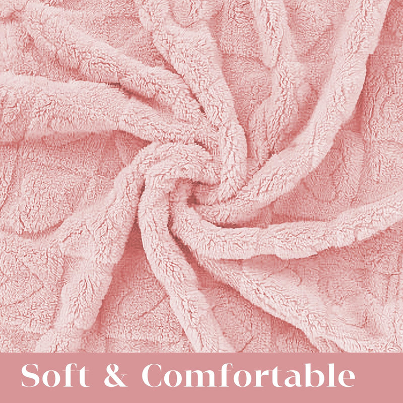 MACEVIA Fluffy Fleece Dog Blankets,Warm Soft Fuzzy Pets Blanket for Puppy,Small,Medium,Large Dogs and Cats,Plush Pet Throws for Bed,Couch,Sofa,Travel(40x60 Inch,Light Pinkt) Light Pink-heart L(40"x60") - PawsPlanet Australia