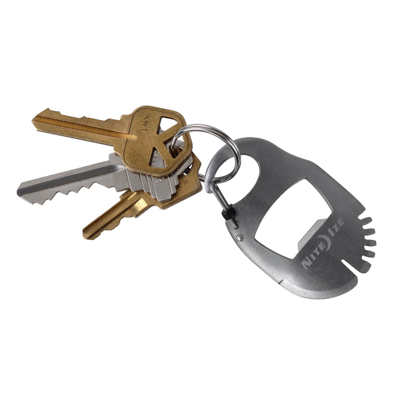 Nite Ize DoohicKey Pet Tool, Pet Multi Tool, Burr Comb, Tick Remover, Nail File, Bottle Opener, Stainless Steel - PawsPlanet Australia
