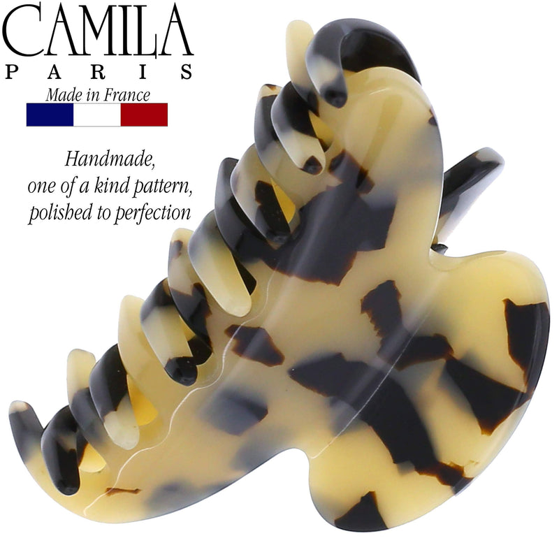 Camila Paris CP3060 French Hair Clip for Women, Handmade, Ivory Tokyo, Small, Girls Hair Claw Clips Jaw, Durable Styling Hair Accessories for Women, Strong Hold Grip, Made in France Ivory Tokyo 2"