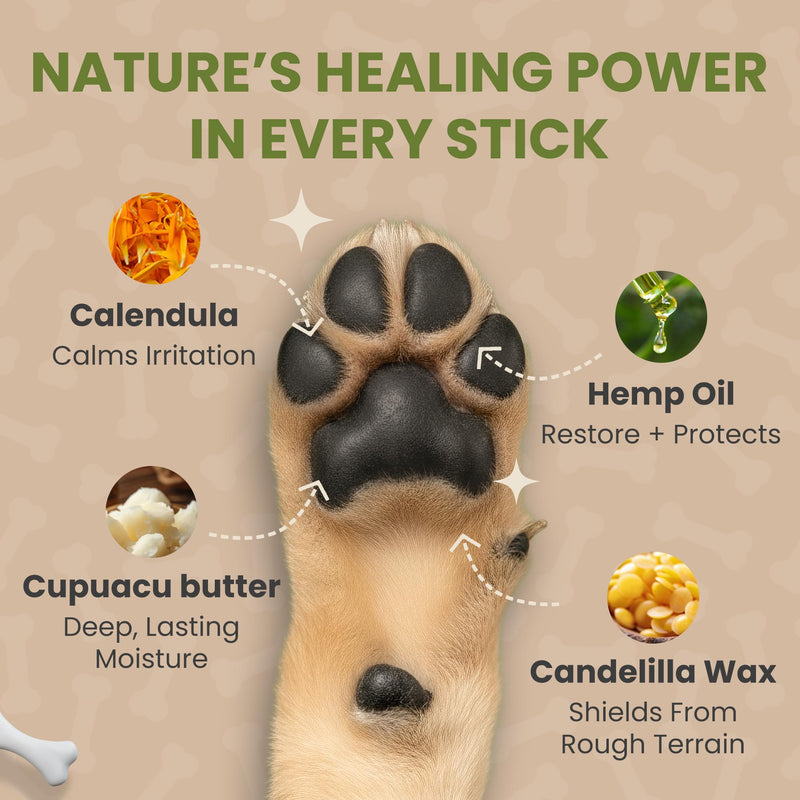 Handy Hound Dog Paw Balm - Paw Butter – Ultimate Dog Paw Protector & Dry Skin Treatment - Nourishing Paw, Nose & Dry Skin Soother - Lick-Safe Paw Balm Dogs Trust - Made in The USA (1 oz) 1 oz
