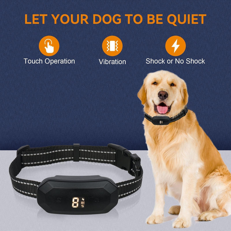BT02 Bark Training Collar,Three Training Mode: Sound, Vibration, Shock, black