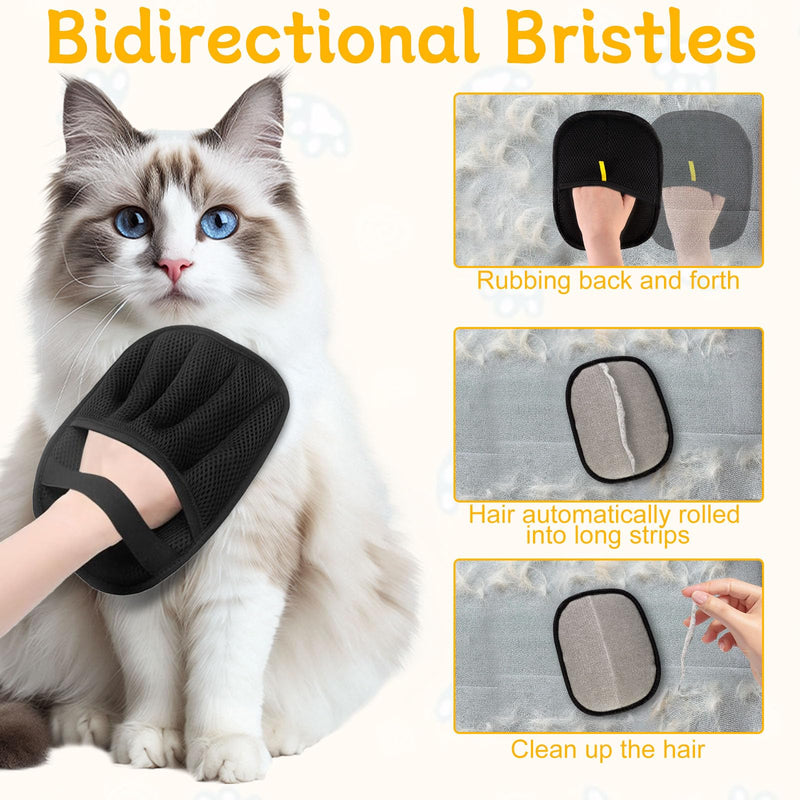 Pet Hair Removal Glove for Cats & Dogs, New Upgrade Efficient Grooming Gloves for Pet Hair, Reusable Pet Hair Remover Glove for Couch, Furniture, Carpet, Car Seat - PawsPlanet Australia