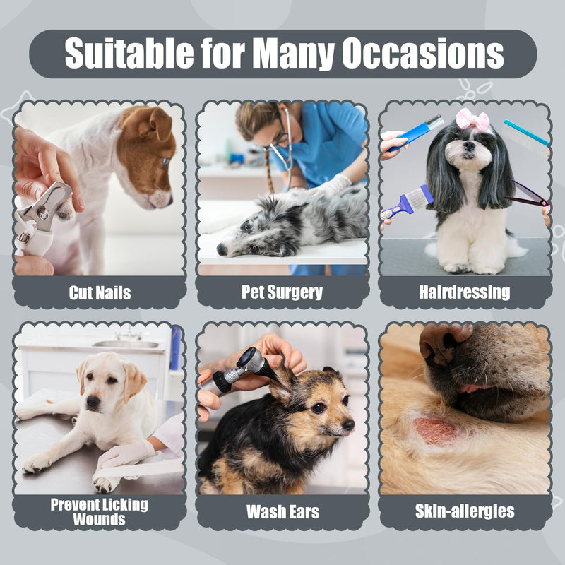Soft Recovery Dog Cone Collar, Waterproof Adjustable Protective Elizabethan Collar Neck Donut for Medium Dogs After Surgery, Spay or Neuter, Stops Licking Biting Scratching Wounds, Pet Cat Puppy, Grey