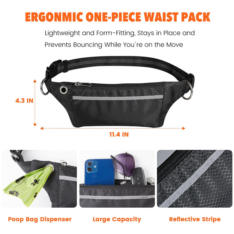 Hands Free Dog Leash with Lightweight Sports Waist Pack, for Small,Medium,Large Dogs (8–120 lbs), Reflective Heavy Duty Bungee Leash with Your Dog, Running,Walking,Hiking(Green) green - PawsPlanet Australia