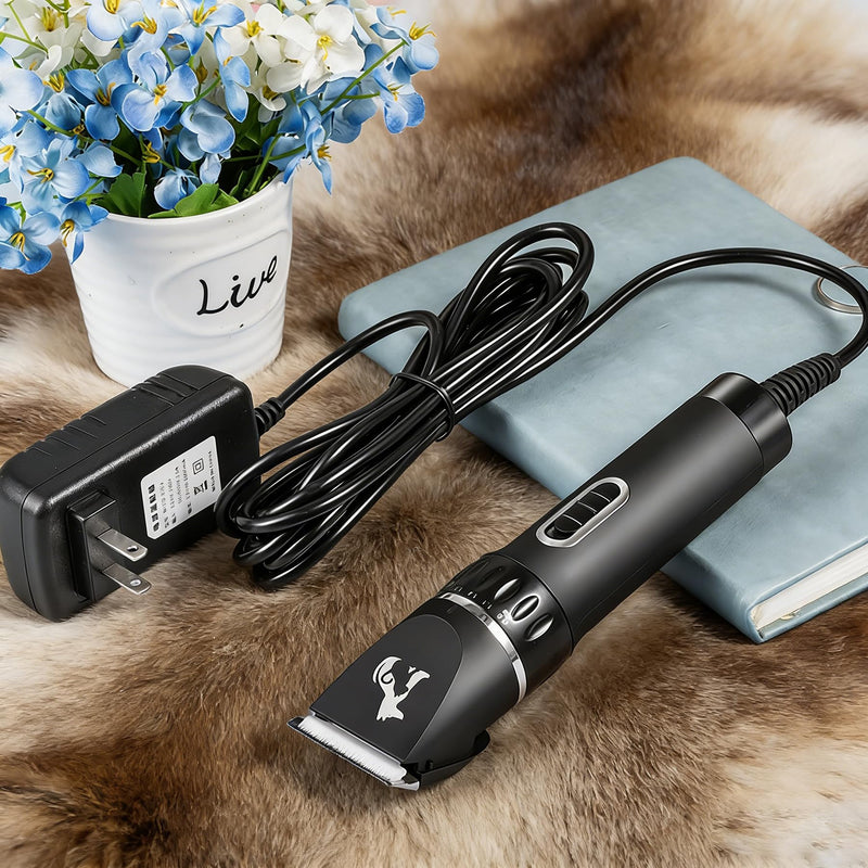 Professional Dog Clippers for Thick Coats - Heavy Duty Pet Grooming Clippers with Powerful Motor & Detachable Blades, Corded Hair Shears,Swiftly Trim Dogs, Cats, Sheep,Horses Dense Fur
