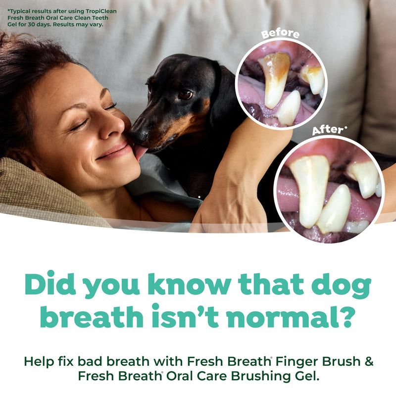 TropiClean Fresh Breath Finger Toothbrushes for Dogs & Puppies | Gentle Soft Toothbrush Alternative for Easy Teeth Cleaning Finger Brushes For Dogs - PawsPlanet Australia