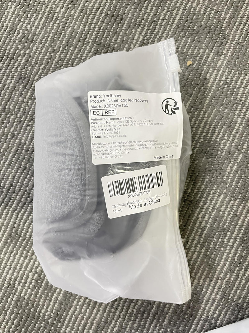 Dog Leg Recovery Sleeve, Dog Front Leg Elbow Protector, Dog Recovery Suit After Surgical Wound Protector to Prevent Licking Bite Cone Collars Alternative (Grey, 2XL) Grey - PawsPlanet Australia