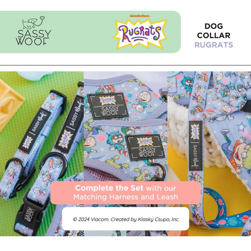 Sassy Woof Dog Collar Nickelodeon Rugrats™ - L, Adjustable, Durable, Comfortable and Stylish Pet Accessories for Large Dogs - Officially Licensed