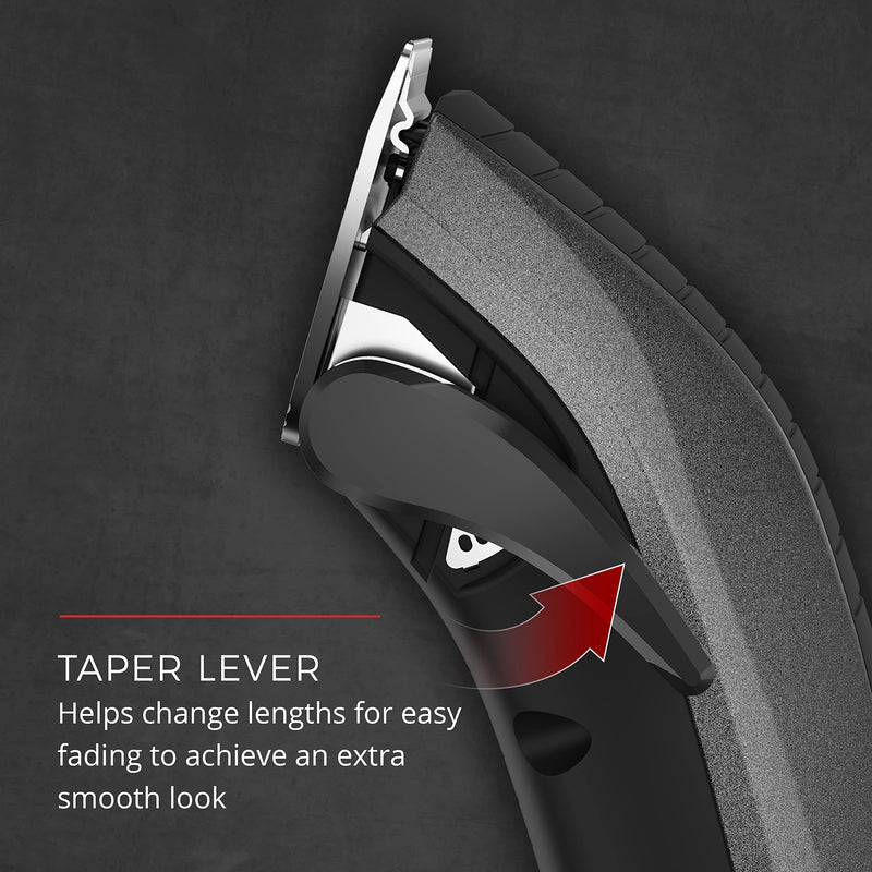 Remington® Easy Fade Haircut Kit, Hair Clippers for Men, Tapered and Standard Fixed Combs, Travel Case Included, Black - PawsPlanet Australia