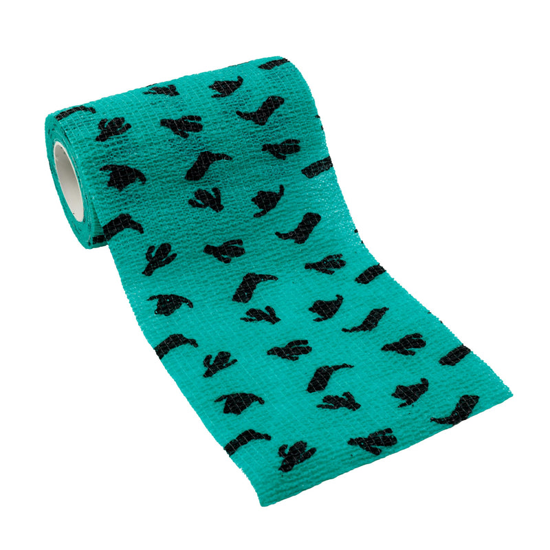 Syrflex Cohesive Bandage 4” Teal Boot and Cactus 4pk 4" - PawsPlanet Australia