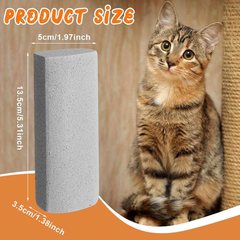 Abbylike 6 Pcs Pet Hair Remover Gray Pumice Stone Car Pet Hair Removal Tool for Bedding Carpet Couch Furniture Cleaning(5.3 x 2 x 1.4 Inch) 5.3 x 2 x 1.4 - PawsPlanet Australia