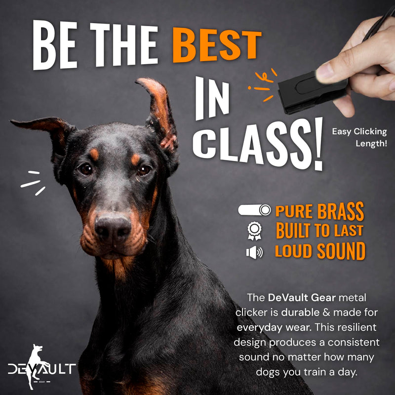 Black Dog Clicker with Necklace - Clickers for Pet Training - Dog Training & Behavior Aids Easy to Carry with You Anywhere - Teach Your Dog Tricks or Reward His Behavior 1 Pack Black - PawsPlanet Australia