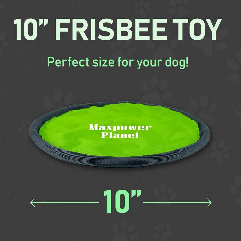 Maxpower Planet Dog Frisbee X2 Pack - Dog Frisbee Soft to Catch - Floating Frisbee for Dogs - Lightweight Flying Frisbee Dog Toy - Easy to Spot Disc Dog Frisbees Puppy Toys, Small to Large 10-inch - PawsPlanet Australia