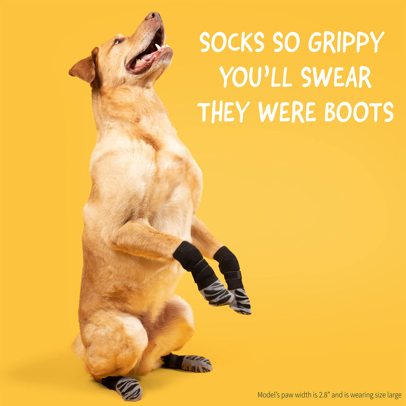 DOK TigerToes Premium Non-Slip Dog Socks for Hardwood Floors - Extra-Thick Grip That Works Even When Twisted - Prevents Licking, Slipping, and Great for Dog Paw Protection - Size Large - PawsPlanet Australia