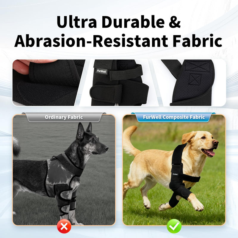 Dog Elbow Brace Protector with Decoupled Chest Strap - Breathable, Abrasion-Resistant - Adjustable Elbow Support for Hygroma, Dysplasia, Arthritis, Calluses & Shoulder Instabilit(Both Legs, M) M - Both Legs Black