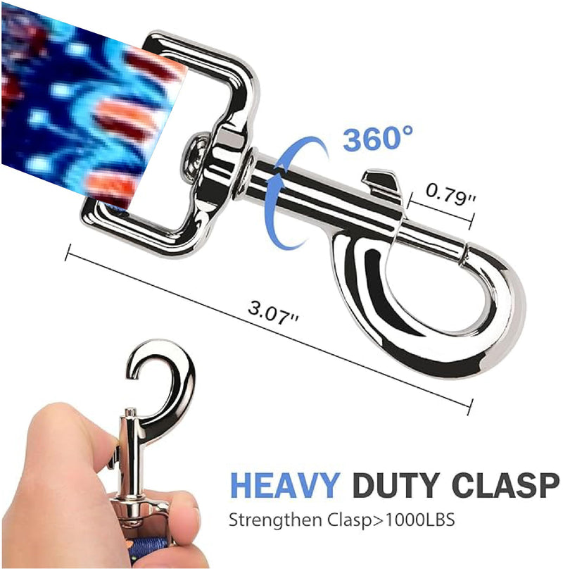 Heavy Duty Dog Leash, 1 Inch Width, Nylon Training Leash, Multiple Lengths 1.5-5 FT, for Small Medium Large Dogs Dark Blue 5FT (60inches) - PawsPlanet Australia