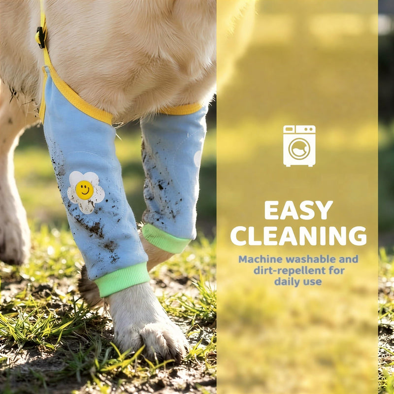 Dog Sleeve, Dog Elbow Protection, Elbow Support with Adjustable Buckle, Elbow Protection for Medium and Large Dogs, Protection of Your Dog's Elbow Joints, Elbow Pads, Blue