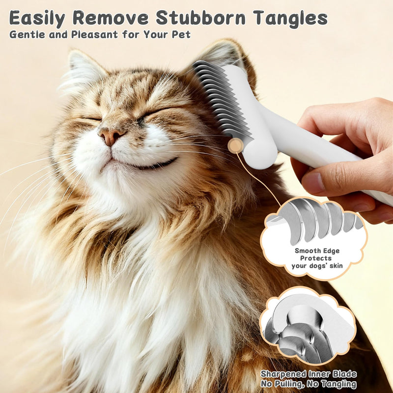3-Piece Dogs & Cats brush for shedding - Self Cleaning Slicker Brush, Dematting Comb & Nail Clipper - Professional 3-in-1 Grooming Set for Shedding, Mats & Tangles - Easy At-Home Pet Care Tools - PawsPlanet Australia