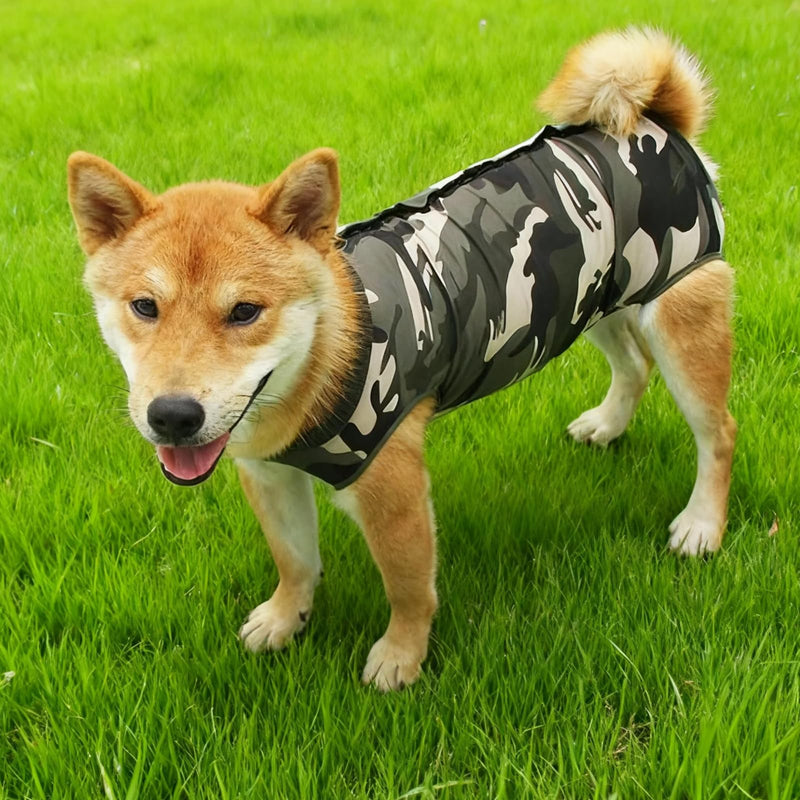 Dog Recovery Suit for Surgery, Dog Vest after Surgery Female, Cone Collar Alternative, Breathable Spay Suit with Camouflage Design for Medium Dogs Prevent Licking, L