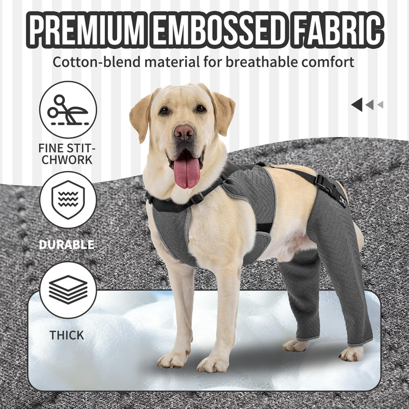 Arblina Hind Leg Sleeves for Post-operation Recovery, Upgraded Anti-Slip Dog Surgery Recovery Suit, Adjustable Dog Full Body Surgery Suit for Medium & Large Dogs, M