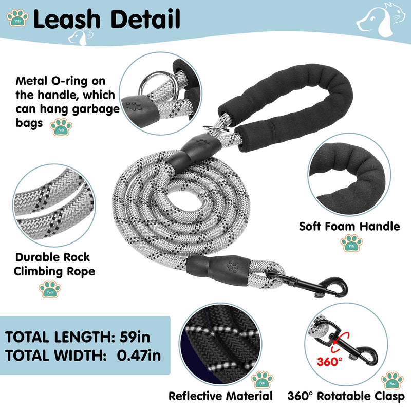 Breathable Air Mesh Dog Harness with Reflective Leash, Adjustable No Pull Step in Vest Harness for Small Dogs Puppies Cats, Grey, Small - PawsPlanet Australia