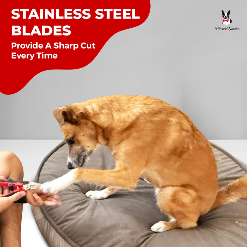 Warren London Dog Nail Clippers – Large Breed Nail Trimmer with Stainless Steel Blade, Safety Guard & Non-Slip Handle | Professional Grooming Tool for All Dog Sizes Large Nail Clippers - All Dog Sizes - PawsPlanet Australia