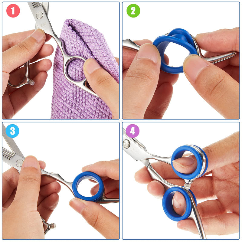 20 Pieces Scissors Finger Rings Silicone Pet Shears Finger Rings rubber finger dog hair scissors for Grooming Scissors Pet Hair Shears - PawsPlanet Australia