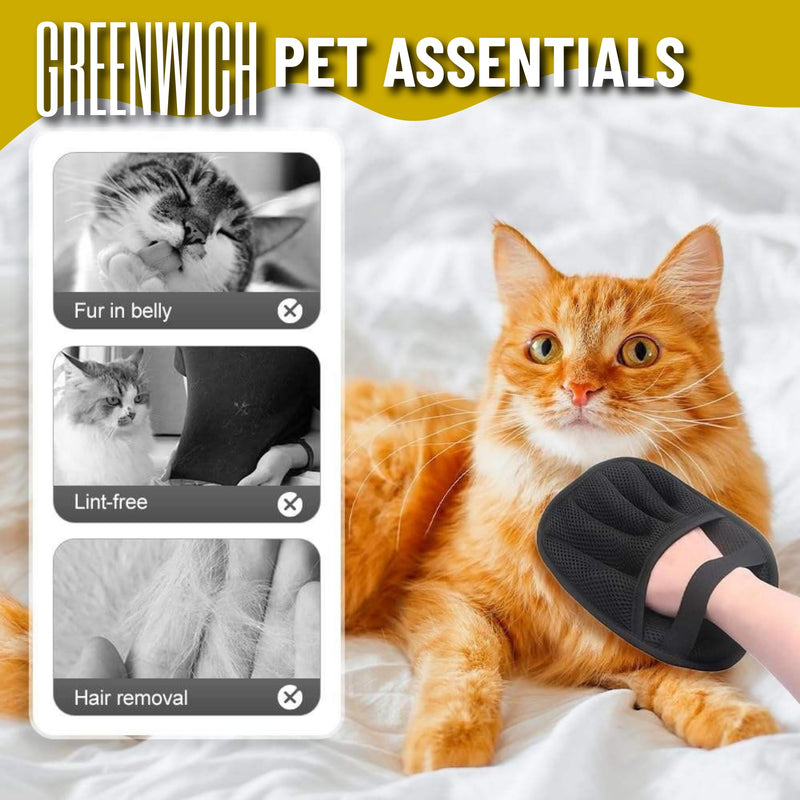 Pet Hair Removal Gloves for Cats & Dogs – 2 Gloves, 2 Hangers & 1 Comb, Double-Sided Reusable Electrostatic Mitts for Couch, Carpet & Car Seat - PawsPlanet Australia