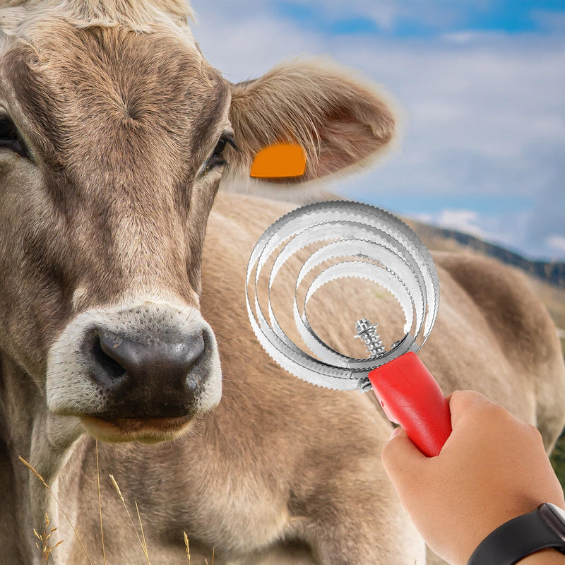 Stainless steel and plastic horsehair comb. Portable horse cleaning scraper for easy removal of animal hair from horses and other animals.