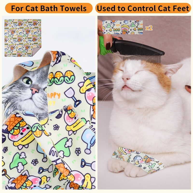Cat Wrap for Grooming,Cat Wrap for Cutting Nails,Self-Adherent Soft Cat Blanket，Restrain the Cat to Keep Calm,Anti-Bite, Anti-Scratch, Wrap anti-Escape Grooming Bags for Cats ( within 16lbs) L(within 16lbs) - PawsPlanet Australia