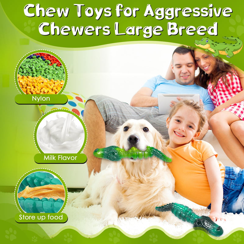 Large Dog Chew Toys: 2 Packs Indestructible Dog Toys for Aggressive Chewers - Tough Dog Toys for Large Breeds blue - PawsPlanet Australia