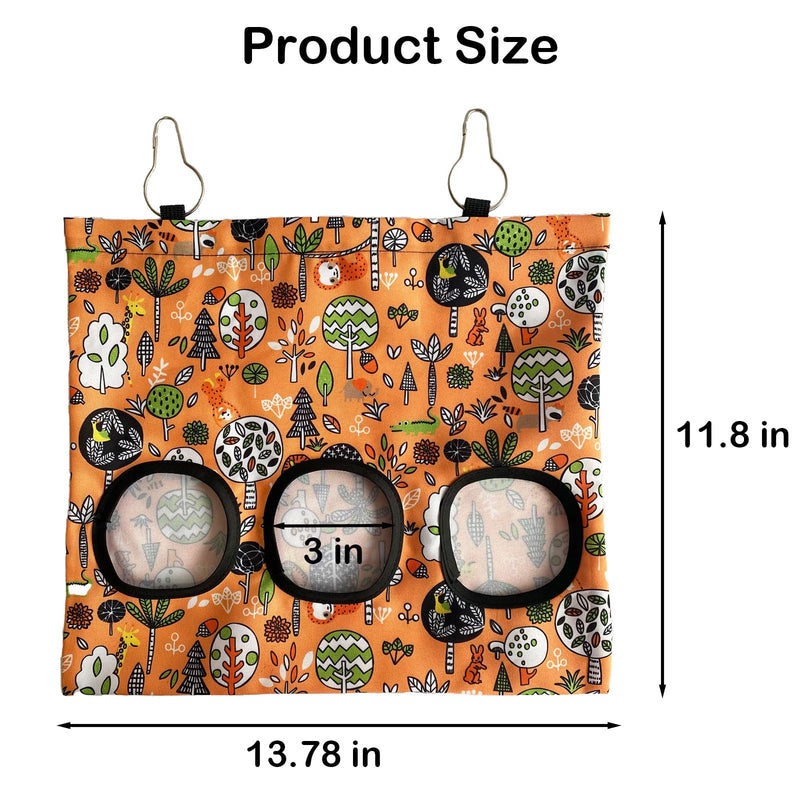Rabbit Hay Feeder Bag, Guinea Pig Hay Feeder for Cage Small Animal Hanging Feeding Bags Rabbit Hay Dispenser Storage for Rabbits Guinea Pigs Bunnies Chinchillas (Orange,Light Blue, 3 Hole) Orange,Light Blue - PawsPlanet Australia
