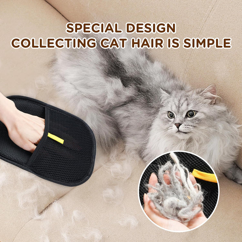 1 Pcs Electrostatic Pet Hair Removal Gloves, 2025 New Reusable Efficient Grooming Gloves for Pet Hair, Dogs Cats Hair Grooming Gloves for Furniture, Carpet, Pet Grooming, Car Seat, Clothes - PawsPlanet Australia
